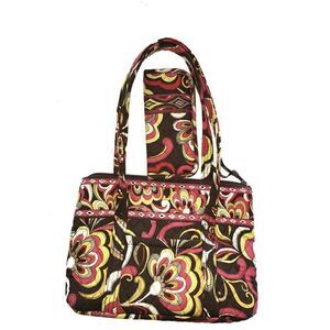Vera Bradley Brown Paisley Tote and Eyeglass case